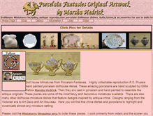 Tablet Screenshot of porcelainfantasies.com